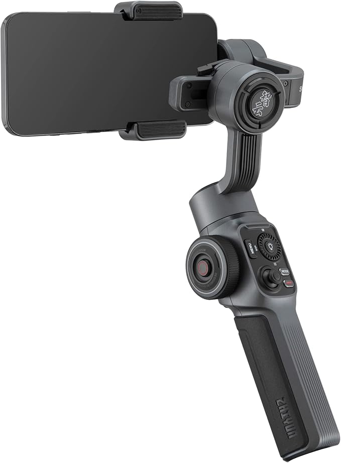 Zhiyun Smooth 5 Smartphone Gimbal Stabilizer for iPhone 14 Pro Max Plus 13 Mini 12 11 XS X XR 8 Professional 3-Axis Phone Gimbal Video Stabilizer with Face Object Tracking Timelapse
