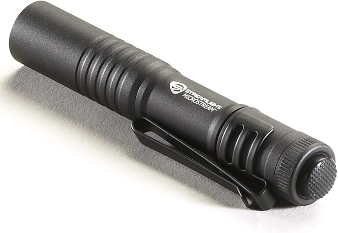 Streamlight 66318 MicroStream 45-Lumen Everyday Carry Pocket Flashlight with AAA Alkaline Battery, Black