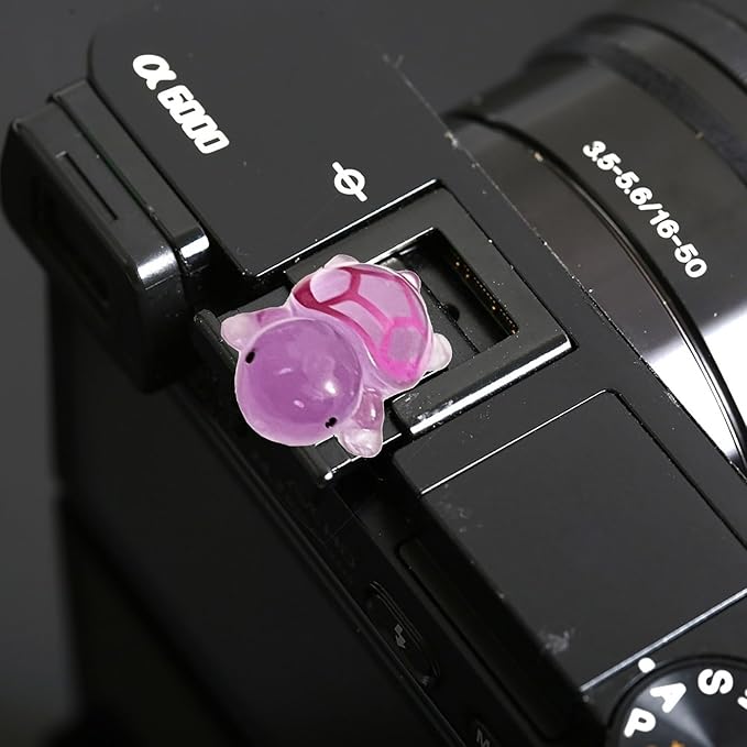 Camera Hot Shoe Cover, Cute Hot Shoe Cap, Hot Shoe Protector Compatible with Sony Fujifilm Fuji Canon Nikon Pentax Leical Panasonic (Blue & Purple Tortoise)