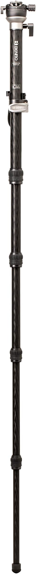 Benro SupaDupa Carbon Fiber Monopod – Lightweight 6-Section Professional Camera & Video Monopod with Leveling Pan Base, Twist Locks, and Reversible Mount for DSLR, Mirrorless & Camcorders (MSDPL46C)