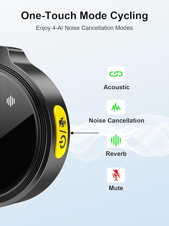 Wireless Lavalier Microphone for iPhone/Android/PC, LED Indicator Lapel Mic with 42H Charging Case, Noise Reduction, Magnetic, 328ft Mini Microphone for Video Recording, Interviews, TikTok, YouTube