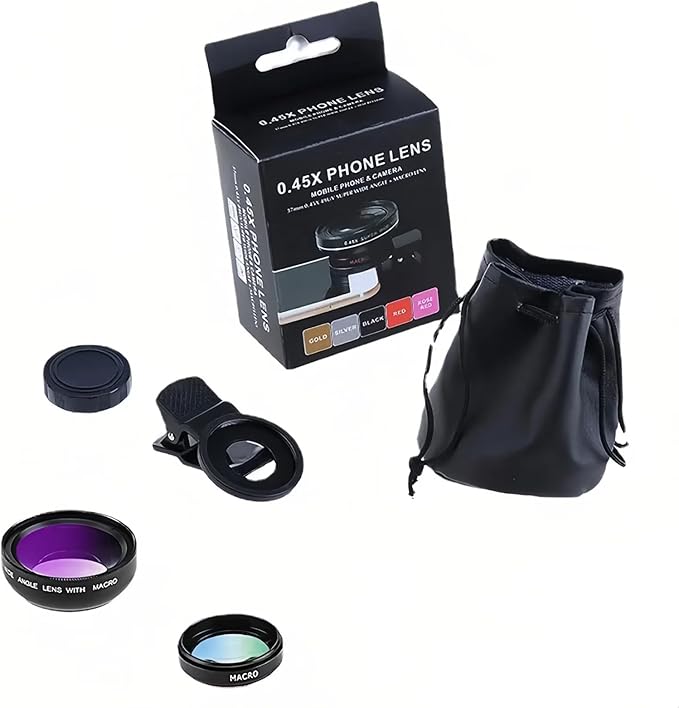 MESA'S LIVE 0.45x Ultra-Wide Angle + Macro 2-in-1 Lens Kit - 49mm UV Professional Camera Lens for Smartphones (iPhone/Android) & DSLR Cameras