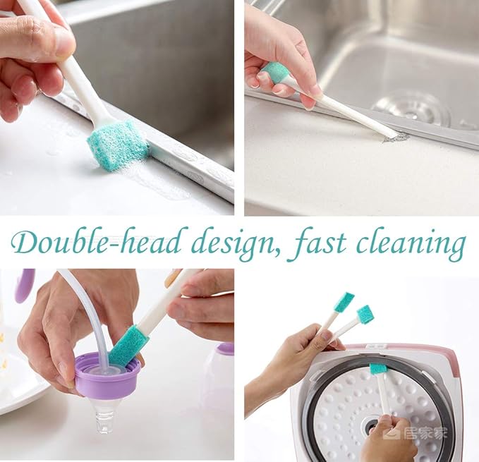 Household Cleaning Brushes,Precision Cleaning Brush Kit/Cleaning Tools, for Corner Stain Dirt Clean Brush,Deep Detail Crevice Cleaner Brush Set,ABS+Non-Woven Cleaning Brush 8Pcs(8)