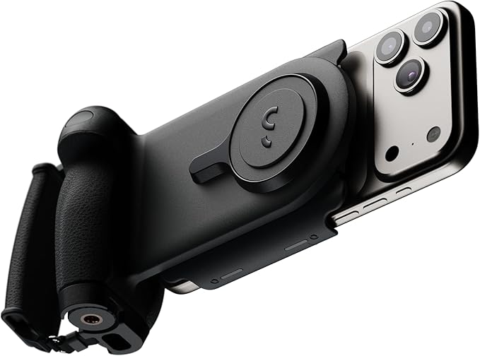 ProGrip Mobile Battery Grip, DSLR-Style Phone Camera Grip with Built-in Powerbank of Qi Charging, Ergonomic Handle with Wireless Shutter Button, Phone Stand Dock, Built-in Cold-Shoe & Tripod Mount