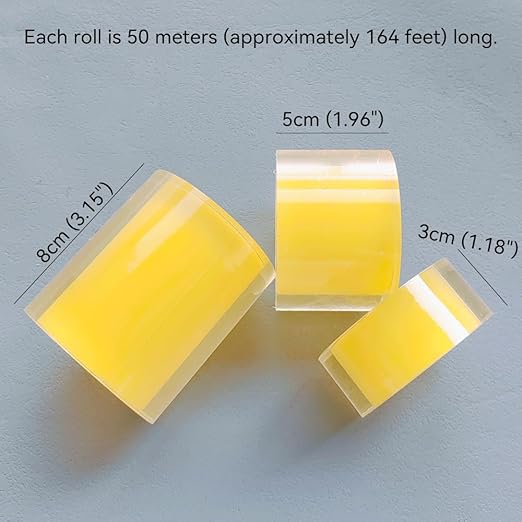 3cm Transparent PVC Protective Film Anti-Static Watch Film Tape, DIY Screen Protective Cover Film, Clear Plastic Wrap Tape to Prevent Scratches, Dust, and Fingerprints
