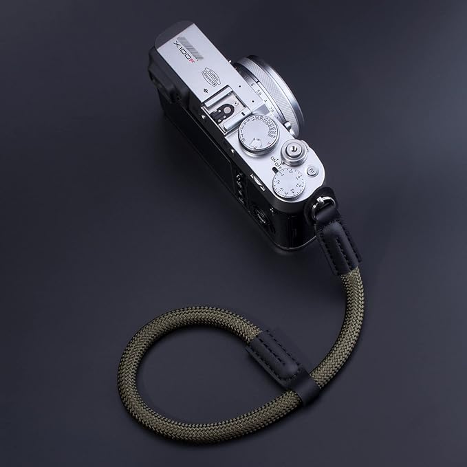 Camera Wrist Strap, Rope Camera Strap Wrist for DSLR SLR Mirrorless Cameras Hand Strap Black Green