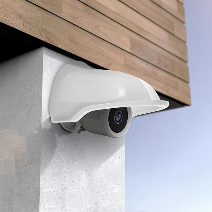 HOMSFOU Outdoor Camera Protector Cover Security Camera Rain Shield Uv Sun and Weather Resistant Protective Housing with Large Viewing Window for Outdoor 11.4X8.3X5.1 Inches