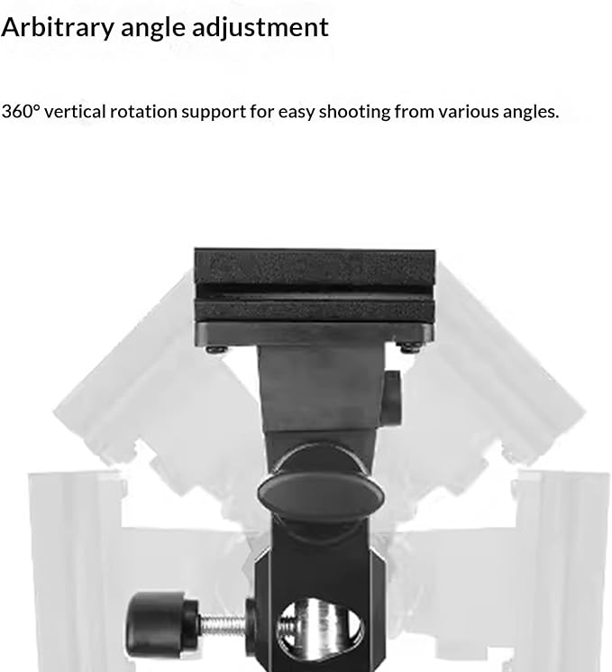 ANGESHA Rotating Flashing Bracket Holder High Strength for Camera Flashing 180 Degree Angles and Umbrella Mount