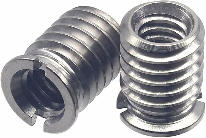 Stainless Steel 1/4"-20 Female to 3/8"-16 Male Convert Screw Adapter 2 Pieces 12.5mm Height