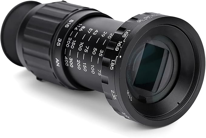 VD-11X Micro Director HD Viewfinder Scene Viewer with 11X Magnification for Film TV Photography, Aluminum Multi Coated Optical Glass, Black Color, Suitable for Most Formats