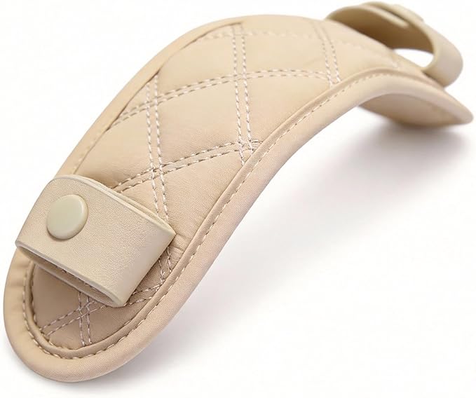 GIVLEFLY Medium Shoulder Strap Pad for Tote & Handbags, Soft Cushion with Anti-Slip Backing for Comfortable Carry, Light Khaki