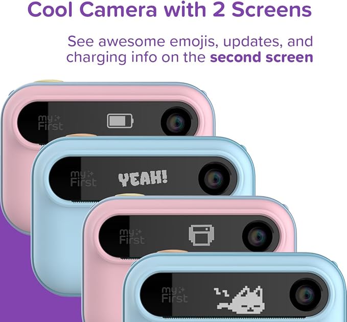 New myFirst Camera Insta 20 - Instant Print Digital Camera for Kids with 16MP Photos 1080P, 4-12 Years Old boy Gift Ideas, Thermal Printing No Ink, Support Micro SD Card (Blue)