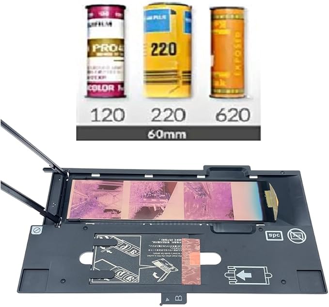 OKLILI 110 / 16mm + 120 & 220 / 60mm Photo Holder Assy Brownie Asp Film Holde Scanning Negative Holder Compatible with Epson Perfection V500 V550 V600