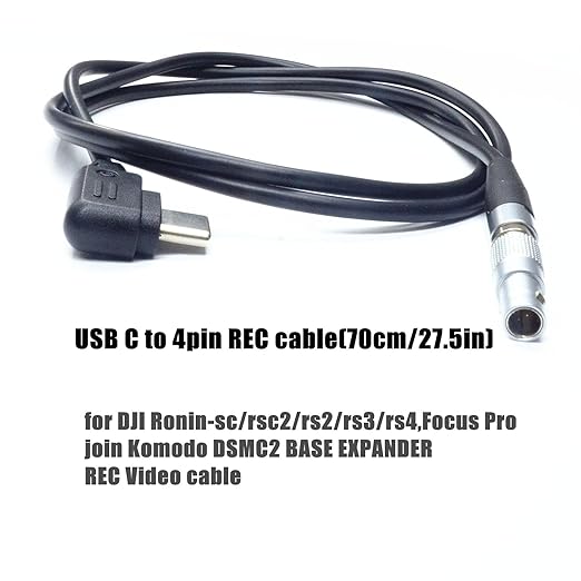 DJI RSS-4PIN RED Recording Cable for Komodo DSMC2 BASE EXPANDER, DJI Focus Pro Handle, Ronin-SC/RSC2/RS3/RS4