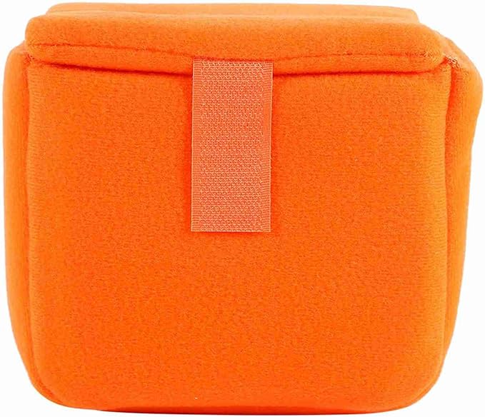 DLSR Camera Bag, Insert Pad Shockproof Insert Protection Camera Case Bag Organizer Accessory for Photographing Padded Camera Pouch Camera Insert Bag (Orange)