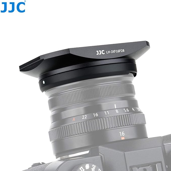 JJC Metal Bayonet Lens Hood for Fujinon XF16mmF2.8 R WR Lens, Fujinon XF 16mm F2.8 R WR Lens Hood, Fuji XF 16mm 2.8 Lens Hood, Compatible with FUJIFILM XF 16mm f/2.8 R WR Lens, Slide Design Hood Cap