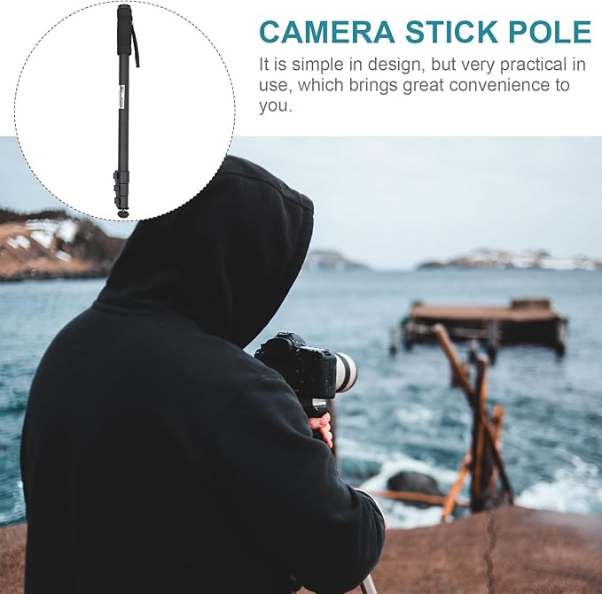 OHPHCALL Extendable Camera Monopod Lightweight Portable Photography Accessory Height Compact Design for DSLR and Digital Cameras
