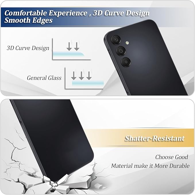 YWLRONG for Samsung Galaxy A15 Back Glass Replacement for Samsung Galaxy A15 5G A156U A15 4G A155U Rear Glass Replacement Battery Cover Housing Door Accessories Parts with Repair Tools (Black)