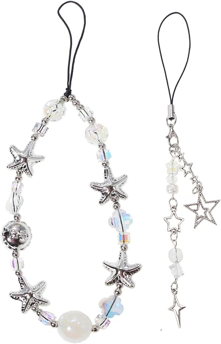 Beaded Camera Wrist Strap, Cute Phone Charms Strap, Pearl Bracelet Wrist Strap, Phone Keychain Decoration for Wallet