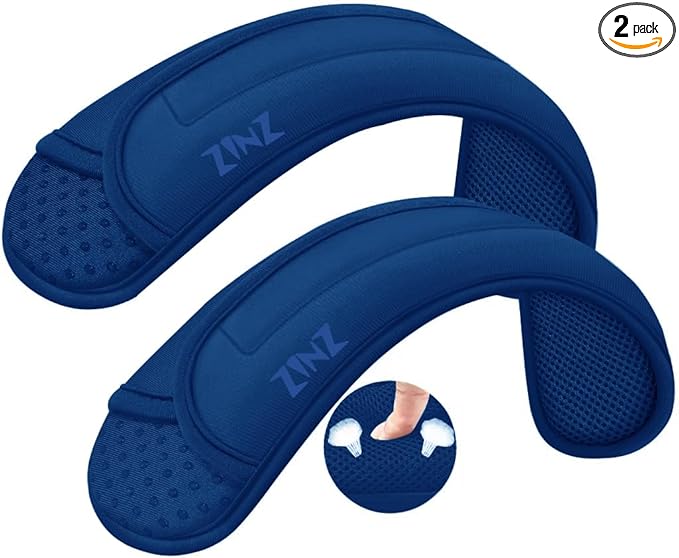 ZINZ 2-Pack Universal Shoulder Pad with Ultra thick Cushion for Bag Luggage Bag Crossbody, Plus Long & Anti-Slip & Breathable,Blue