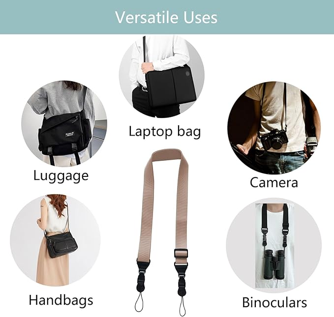 Adjustable Shoulder Strap:Comfortable iPad Strap Nylon Neck Lanyard for iPad/Samsung Tablet Case,Camera Binocular Crossbody Laptop Luggage Bag(Gold)