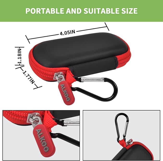 USB Flash Drive Case, SD Card Holder Compatible with Thumb Drive, Memory Cards, SDXC SDHC Storage Bag, Electronic Accessories Organizer for SanDisk for Samsung for Inland (Red)
