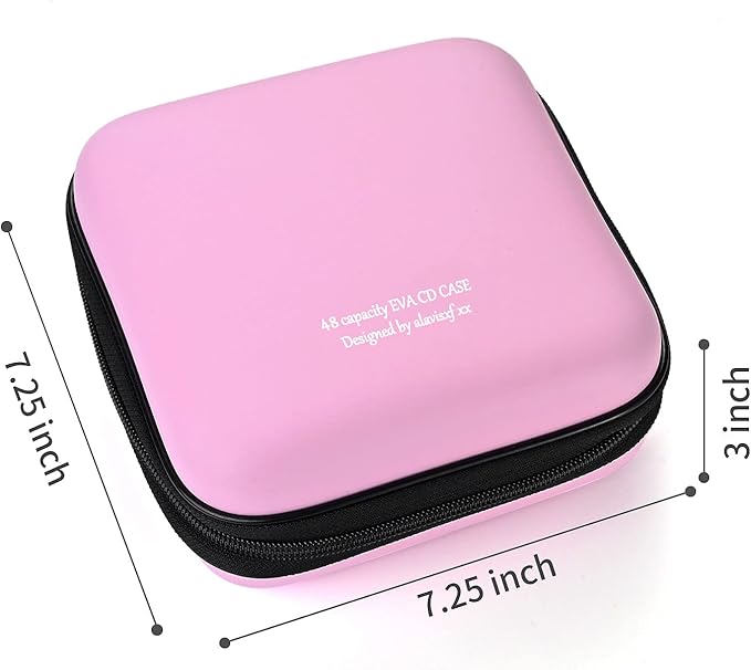 DVD Case, EVA CD Case Holder Storage Organizer Portable Protective DVD Wallet Holder for Car