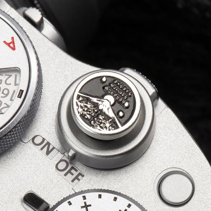 Falling Cherry Blossoms Camera Metal Shutter Decorative Button for Fujifilm X100VI X-M5 X-E5 X-Half X-T4 X-T3 for Nikon zf zfc (Aluminum Alloy-Shutter Decorative Button)
