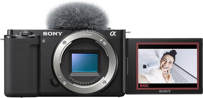 Sony ZV-E10 Mirrorless Alpha APS-C Interchangeable Lens Vlog Camera Body ILCZV-E10/B Black Bundle with CPS 2 YR Extended Protection Pack + Deco Gear Case + 128GB Memory Card & Accessories Kit