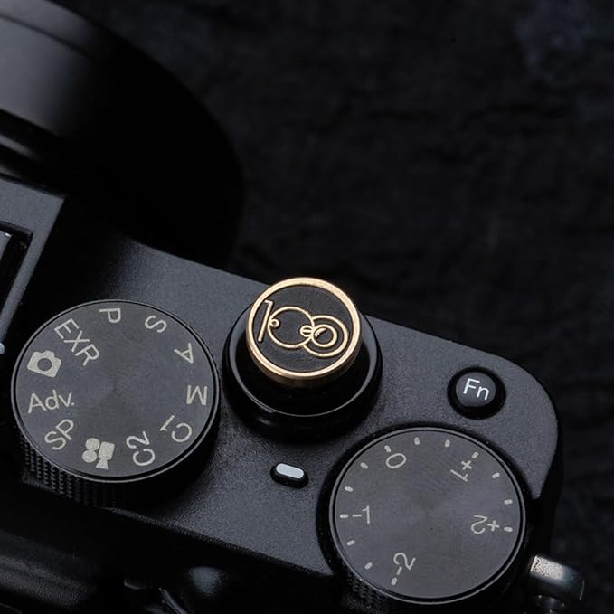 100 Peace Camera Metal Shutter Button for Fujifilm X100VI X-T4 X-T30 X-T200 X-Pro3 X-Pro2 X-E4 (Copper Alloy-Shutter Decorative Button)