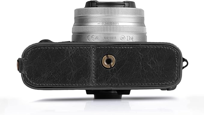 MegaGear MG2016 Ever Ready Genuine Leather Camera Half Case Compatible with Nikon Z fc (Black)