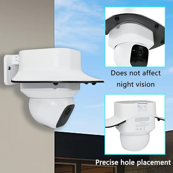 Rain Cover Compatible with Eufy SoloCam E30/E42, Weatherproof Sun Shade Outdoor Security Camera Protection Shield,Anti-Glare Sun Visor, Easy to Install(1 Pack)