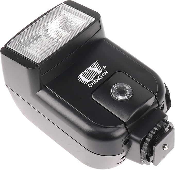 Hersmay CY-20 Universal Camera Speedlight Flash Hot Shoe Mount On-Camera Electronic Speedlight with Sync Port for Nikon/Canon/Panasonic/Olympus/Pentax Alpha Digital DSLR Camera Flash Light
