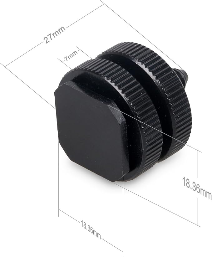 Anwenk Camera Hot Shoe Mount Adapter Flash Shoe Mount to 1/4"-20 Tripod Screw Adapter, 2X Hot Shoe Adapter + 2X Cold Shoe Adapter Combo Pack, 4 Pack