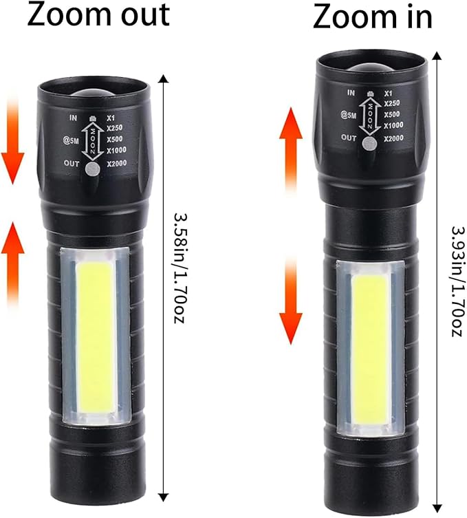 5 Pack Mini Small Pocket LED Flashlight USB-C Rechargeable High Lumens Bright Powerful EDC Flash Lights - Aluminum Handheld Flashlight Bulk for, Portable Camping Christmas Gifts