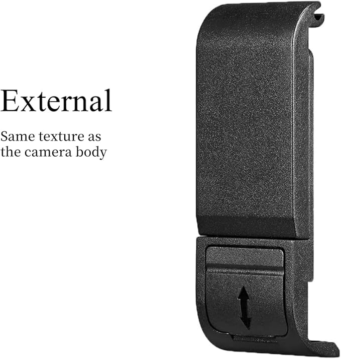 Replacement Side Door Battery Cover for Gopro, Dustproof Pass Through Battery Cover Lid with Type-C Charging Port Repair Part Camera Accessories for Gopro Hero 9/10/11/12/13 Black