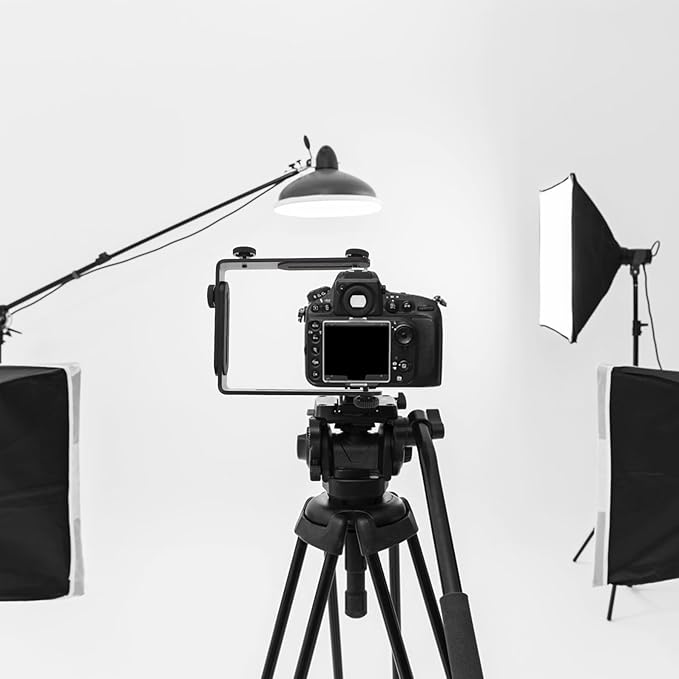 BESPORTBLE Dual Metal Bracket for DSLR Camera and Flashlight Screw Holder for Tripods Mounting Support for Speedlight and LED Photography Lights