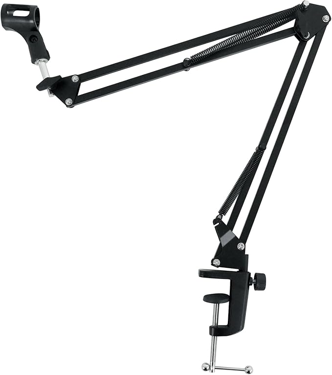 Rockville Microphone Boom Arm Studio Podcast USB Mic Stand+Desk Clamp (30")