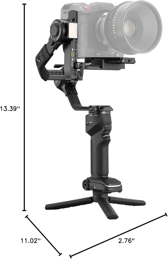 ZHIYUN Crane 4, 3-Axis Gimbal Stabilizer for DSLR and Mirrorless Camera, Nikon Sony Panasonic Canon Fujifilm BMPCC 6K, Fill Light, PD Fast Charge