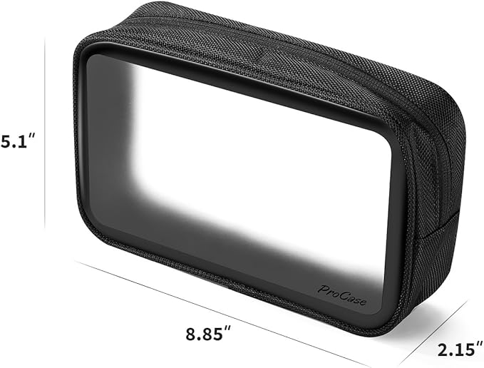 ProCase Gadgets Bag Pouch Electronics Accessories Organizer Travel Gear Storage Case Bag for Hard Drive Mouse USB Cables Power Bank Charger Power Adapter Cord Plug