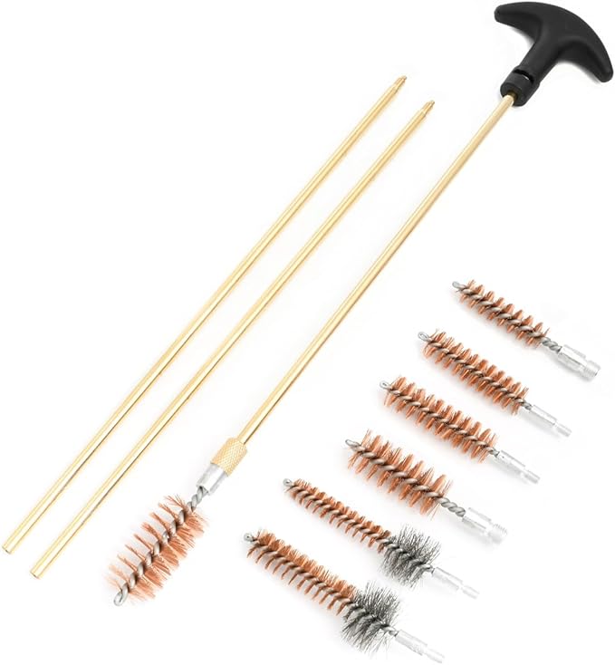 Universal Cleaning Kit for All Guns - Brushes for Pistol, Handgun, Shotgun, Rifle - Elite Brass Rods and Accessories for Men