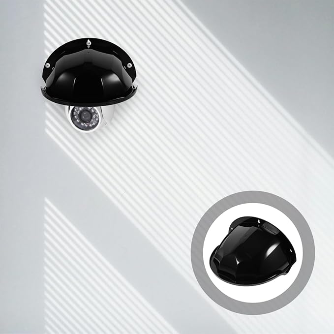 HOMSFOU Camera Protection Cover 11.4X8.3X5.1In Outdoor Security Camera Rain Cover with Sunshade Dustproof Shield for Weatherproof Surveillance