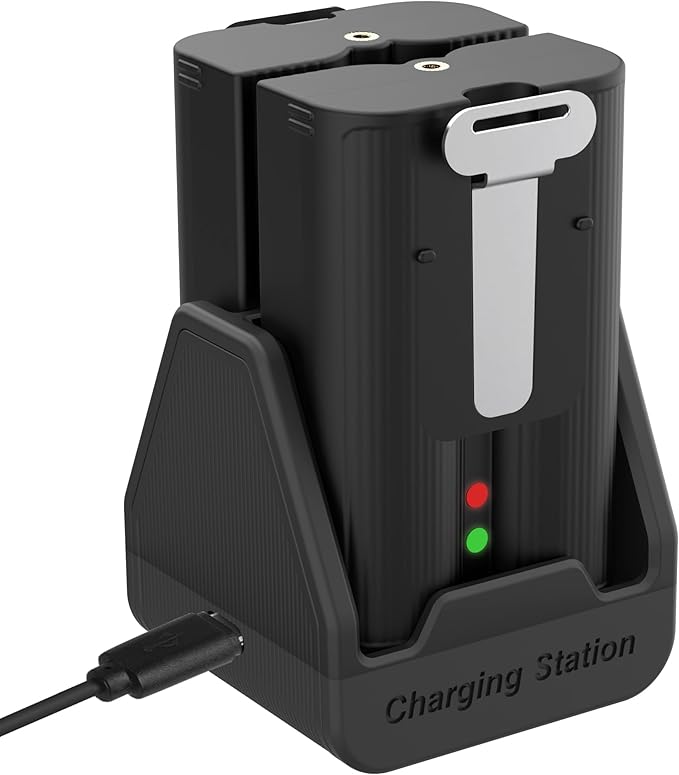 2 Pack Replacement Battery for Ring Doorbell - 7200mAh Rechargeable Quick Release Batteries with Charger Station for Ring Doorbell Stick Up Cam Spotlight Cam and Other Cam, Long-Lasting Life