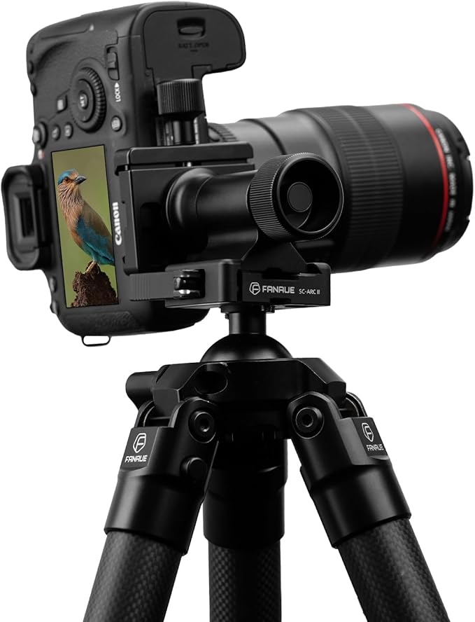 Monopod Gimbal Head with Arca-Swiss Dovetail Quick Release Plate | Rapid Side-Saddle Tilt Adjustment for Telephoto Lenses | Tripod Mount | Professional Photography & Video Gear for DSLR/Camcorders