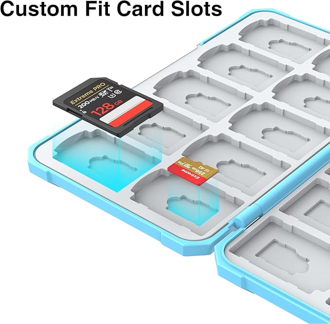THELIFELICIOUS SD Card Holder Memory Card Case for SD/TF Cards, Memory Storage Organizer for 20 SDXC SDHC and 20 TF Cards