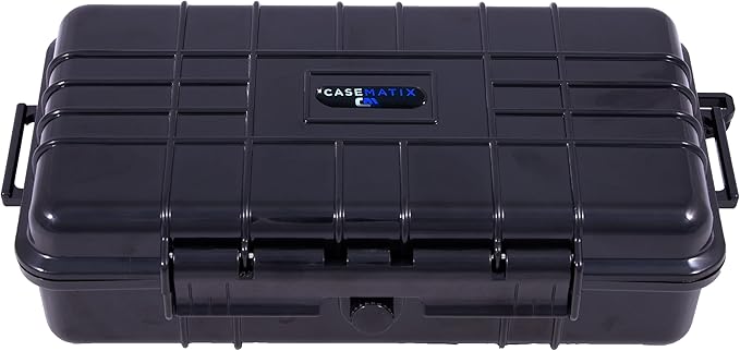 CASEMATIX Hard Shell 35mm Film Case for 35mm and 120 Film - 9" Waterproof & Lightproof Film Holder and Film Roll Container for up to 16 x 35mm Film Rolls or 10 x 120 Film Rolls, Travel Case Only