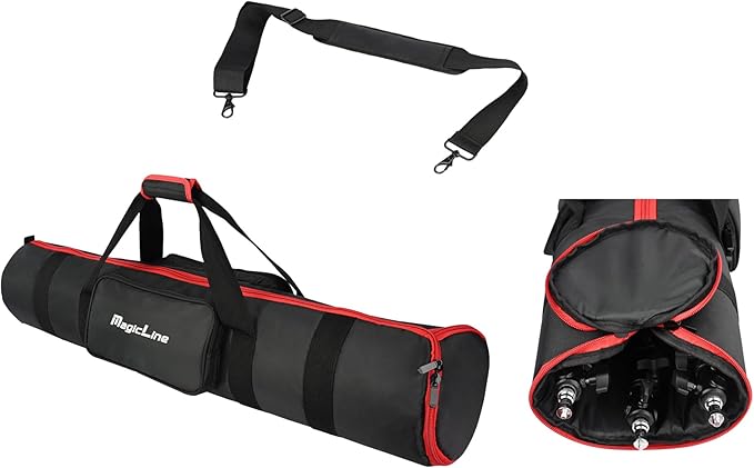 MagicLine Tripod Carrying Case Bag 41x7.9x7.9inch, with 2 Outer Pockets+1 Inner Pocket+3 Inner Compartments, Padded Carry Case for Light Stands,Mic Stands,Tripods,Monopods