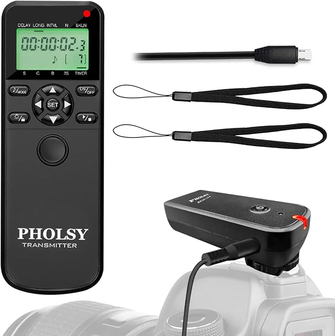 PHOLSY for Sony Cameras Shutter Timer Remote Control S8 Shutter Release Compatible with Sony a7R IV III II, a7III a9 a7IV a7R a7S a7S-II a7S-III a6600 a6500 a6400 a6300 a6000 a1 a6600M a58 a68 etc.