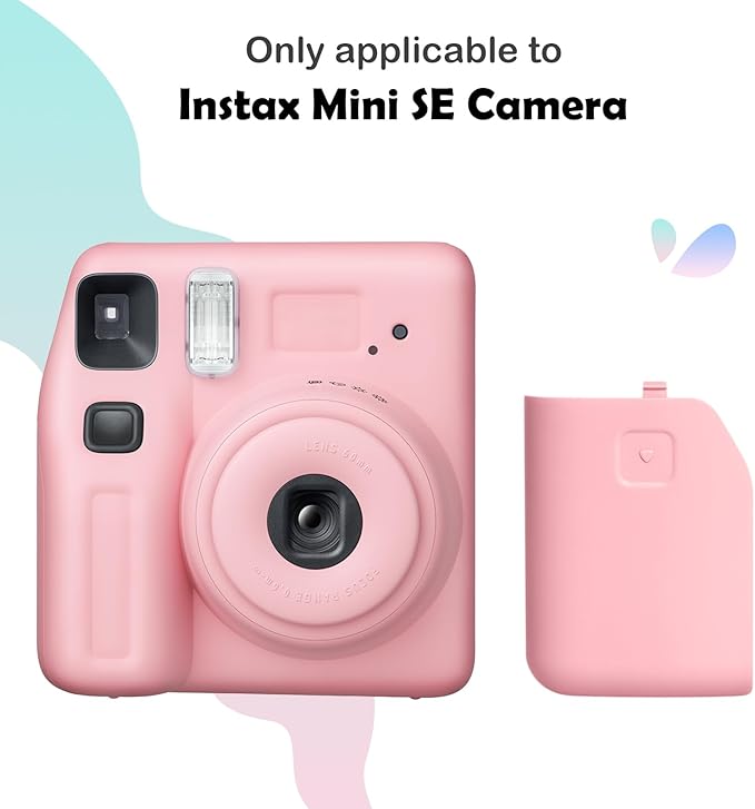 Battery Door Cover for Fujifilm Instax Mini SE Accessories Instant Camera, Battery Cover Replacement for Fuji Instax Mini SE, Fuji MiniSE Battery Side Cover Accessories - Pink