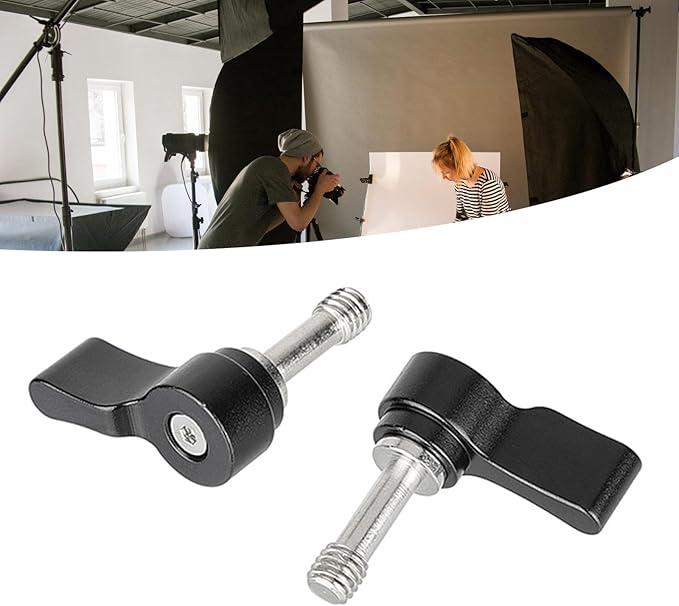 WEISUYUUS Heavy Duty Aluminum Alloy Gear Knob for DSLR Camera Cage Rigs Mounting Control Photography Accessory 2pieces